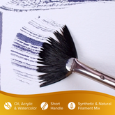 Golden Natural® Fan Paintbrush | Short Handle | 2004S